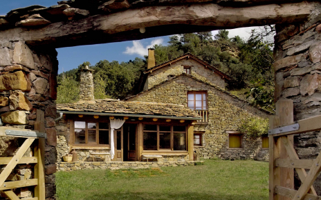 The villa backs onto the occasionally occupied owners' house